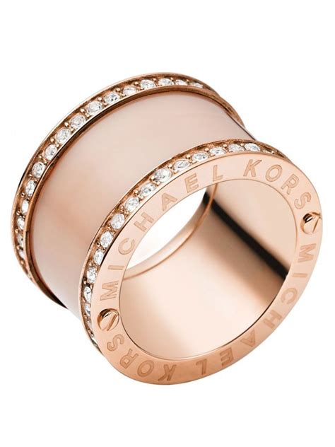 michael kors barrel ring rose gold|Michael Kors Acetate & Pave Barrel Ring in Rose Gold & Blush.